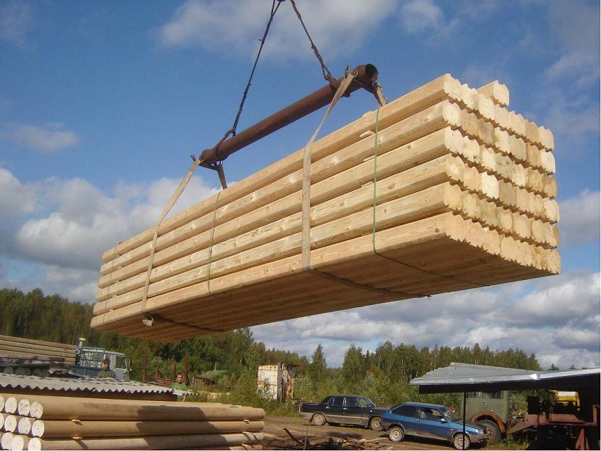 Заготовка древесины для строительства дома
